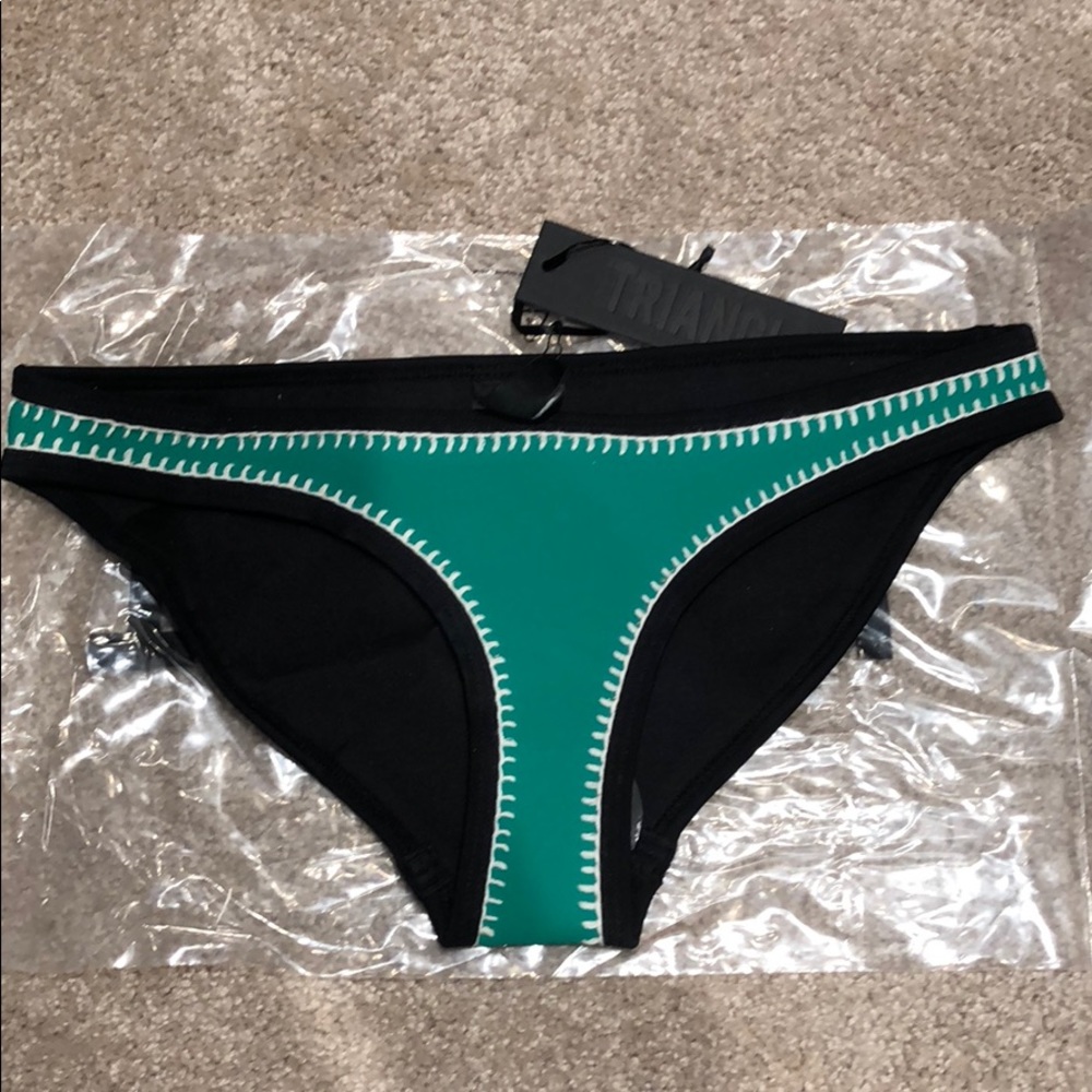 Green triangl bikini bottom